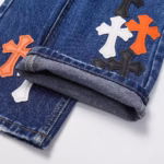 Chrome Hearts Blue Cross Denim Jeans