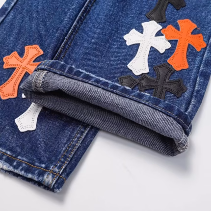 Chrome Hearts Blue Cross Denim Jeans