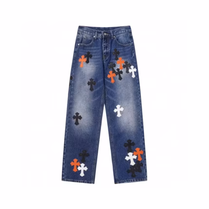Chrome Hearts Blue Cross Denim Jeans