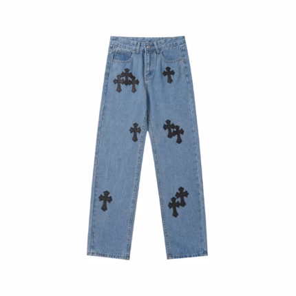 Blue Chrome Hearts Jeans
